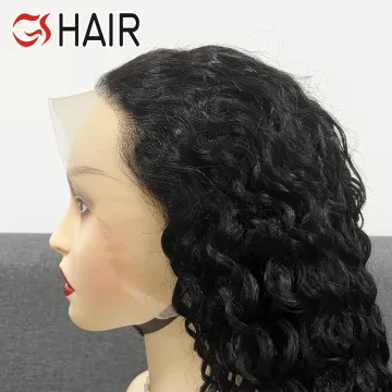 GS Best Quality 300 Density Cambodian Wavy Virgin Bob Wig Human Hair Lace Front Closure 13X4 Water Wave