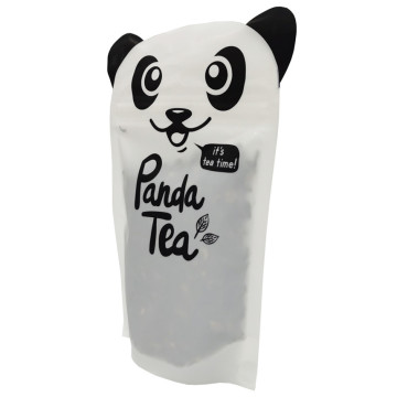 Recycling-Teebeutel in Panda-Form