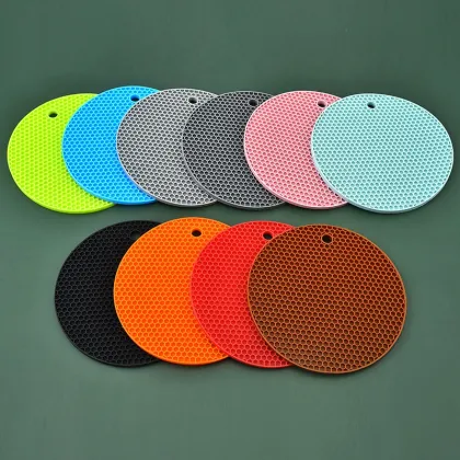 Contemporary Square Silicone Placemat - Anti-Scalding Insulation Bowl Mat