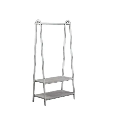 Hot Selling Iron and Wood Bathroom Racks with 2 Shelves - Classic Handmade Display Racks