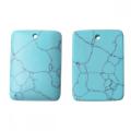 Turquoise Rectangle Gemstone Pendant Neckalce