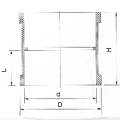 DIN Drainage Upvc Socket اللون الرمادي