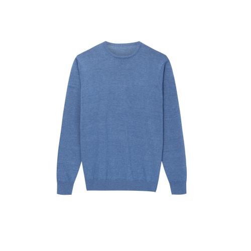 Mäns stickad Basic Pullover Cotton/Acrylic Causal Tröja