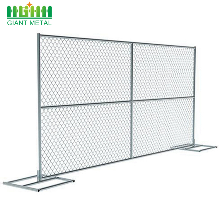 Used Galvanized Temporary Chain Link Fence