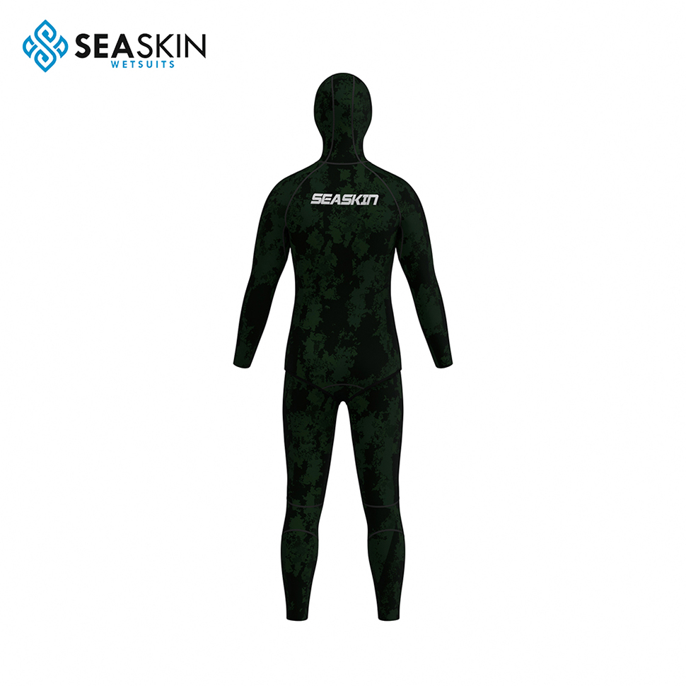 Seaskin 3mm neoprene मुद्रण गीला सूट कस्टम रंगीन डाइविंग सूट 2pcs सेट डाइविंग स्पीयरफिशिंग wetsuit