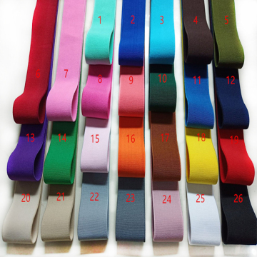 Großhandel mit elastischen Farbbändern für Rock, Hose, Schuhe und Hose (2,5 cm-6 cm)