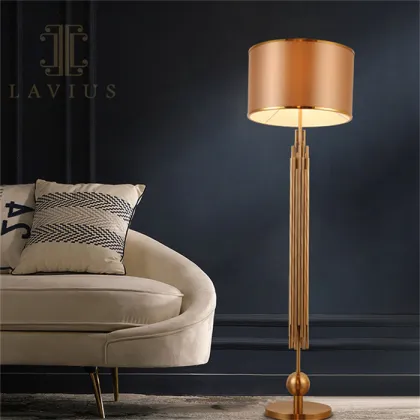 Modern Classic E27 Iron Golden Office Floor Lamp