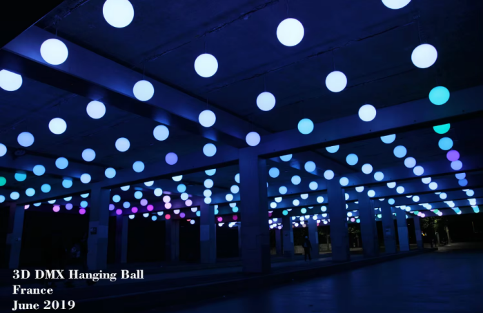 US dmx led 3d hanging ball