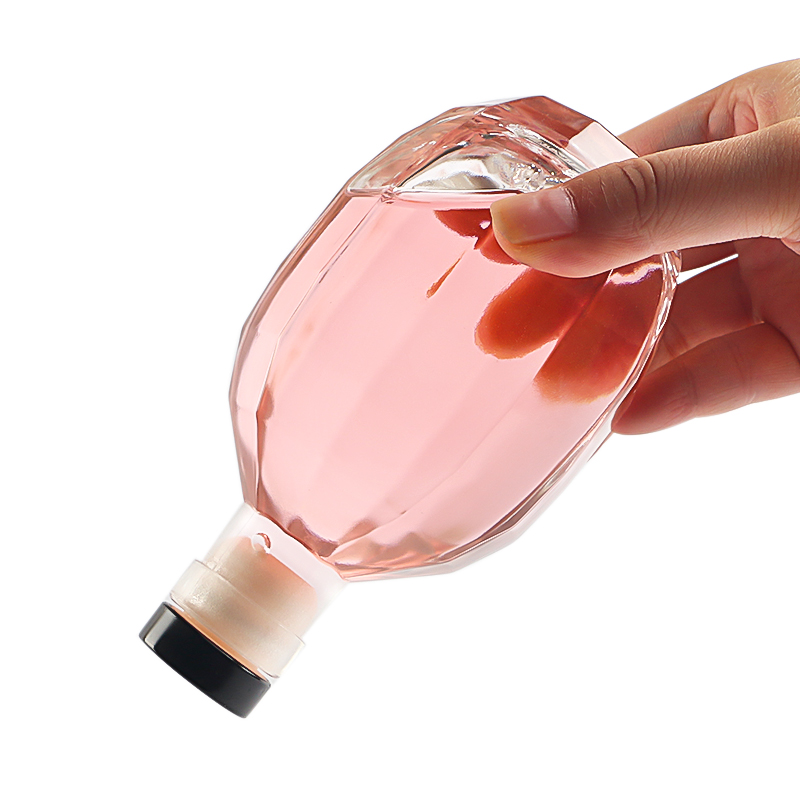 250ml Unique Glass Bottle With Cork Lid Jpg