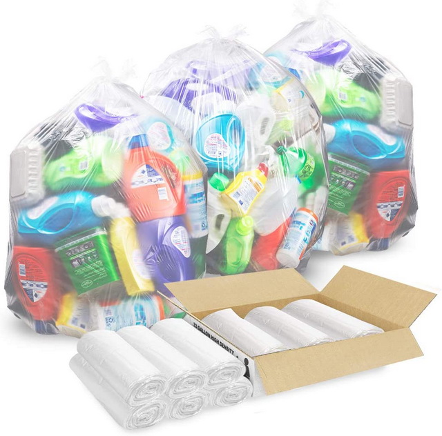 Clear Plastic Trash Bags 13 Gallon