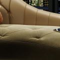 Luxury Larch Wood Microfiber Leather Couch