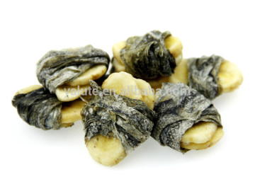 Fish skin and banana wraps private label dog snacks