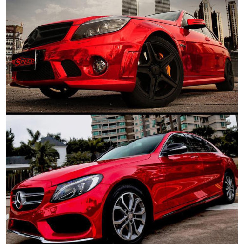 Red Chrome Mirror Wrap Film