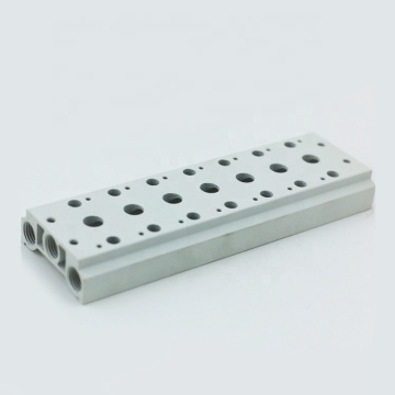 Aluminum Alloy Pneumatic Solenoid Valve Manifold for 4V Series