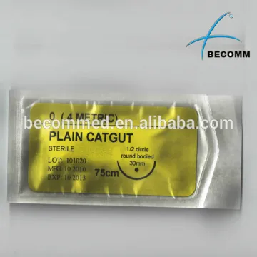 Absorbable plain catgut surgical sutures