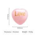 Heart Stone Charms Rose Quartz Words Stone Love Heart Shape Quartz Gemstone Charms for Valentine's Day Wedding Thanksgiving