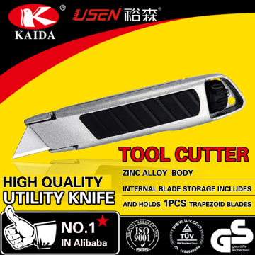 Trapezoid blade Zinc alloy Fixed Blade OEM Utility Cutter