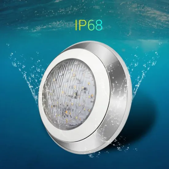 AC12V/DC12-24V 15W RGB+CCT Waterproof Underwater Pool Light with 433MHz LoRa Technology, Made of 316 Stainless Steel and PC Material