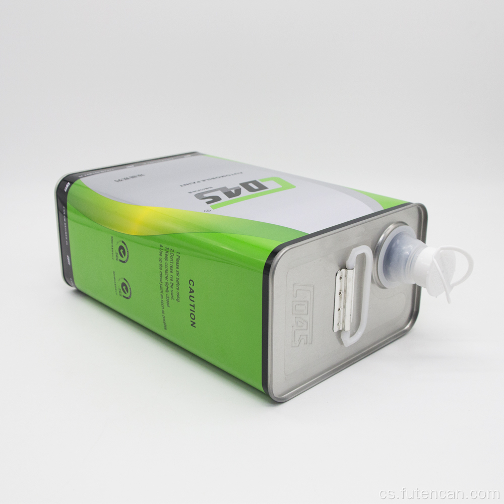 4L prázdná plechovka od chemického kovu