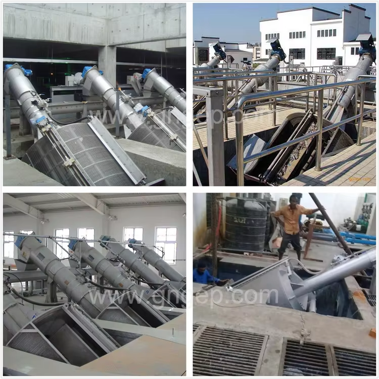 Rotary drum screen for sewage
