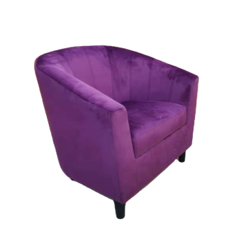 Contemporary Velvet Fabric Armchair Sofa for Living Room