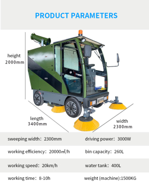 Driving road sweeper ground cleaning