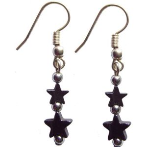 Hematite Star Earring