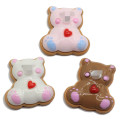 Kawaii Heart Bear Resin Charms Cabochon For DIY Findings Σκουλαρίκια Μπρελόκ Κολιέ Κρεμαστό κόσμημα Αξεσουάρ Διακόσμησης