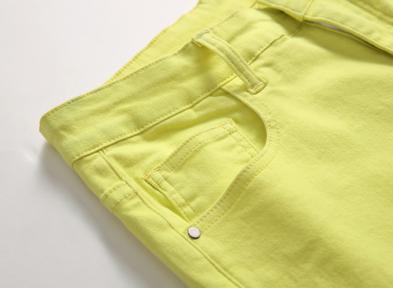 Mens Yellow Denim Jeans