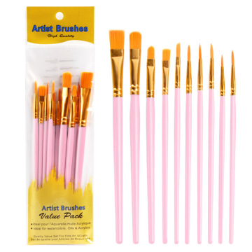 Custom Acrylic Oil Painting Brush Set with Palette - Bristle and Nylon Hair Material