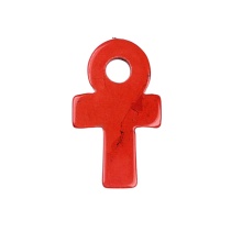 Red Jasper Ankh Pendant (20x30mm) Handmade Craved for DIY Making Jewelry