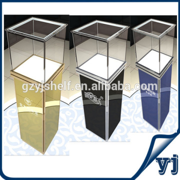 Fine glass display stand for sale/ Beauty display showcase with LED lights
