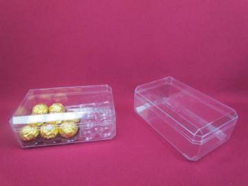 Custom made Clear Plastic Chocolate Candy Packaging Box