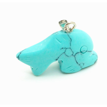 Dolphin Shape Turquoise pendant