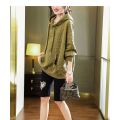 Temperament Jacquard Hooded Long Sleeve Hoodie Woman