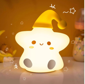 TYPE-C Rechargeable Silicone Tap Star Night Light