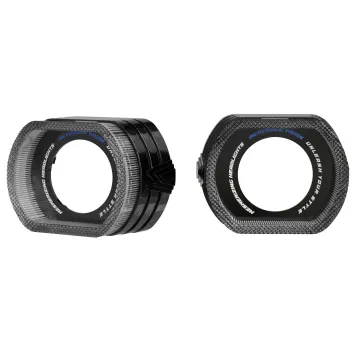 5D Angel Eyes Lens Shroud with APP Remote Control RGB Colors for 2.5 Inch Car Headlights