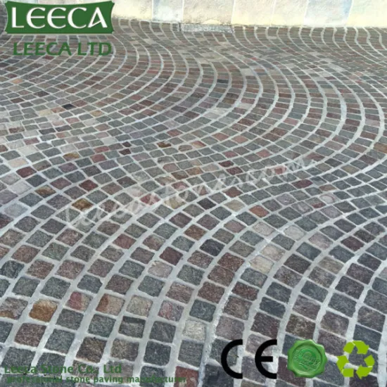 Wavy pattern landscaping mesh paving stone