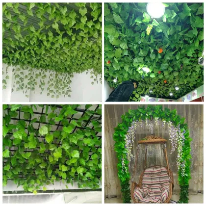 Artificial Ivy Greenery Garland - Faux Foliage Wall Decor