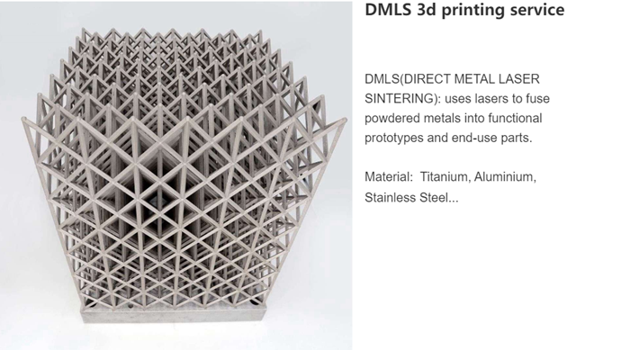 DMLS 3D priting service
