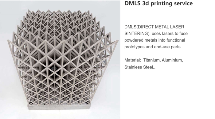 DMLS 3D printing service