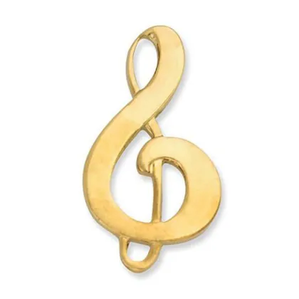 Treble Clef Tie Pin or Lapel Badge