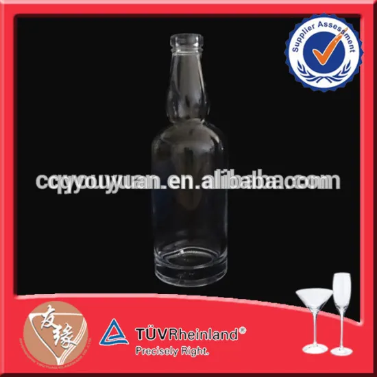 Round Clear Custom 700CC Glass Whisky Wine Bottle