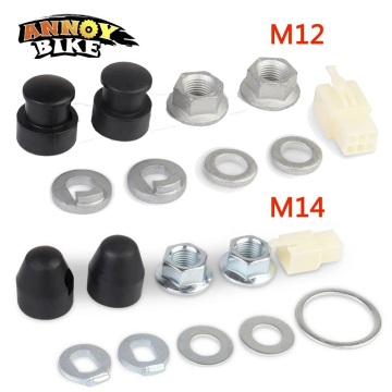 Motor Components for Electric Bicycles and Scooters: M12 M14 Nut, Washer, Spacer, and Cover