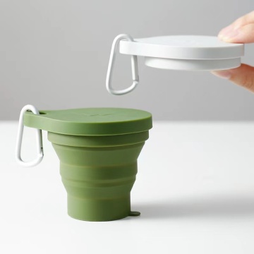 Mini Mountaineering Silikonklappstopf - tragbarer 150 ml wasserbeständiger Tasse mit Abdeckung