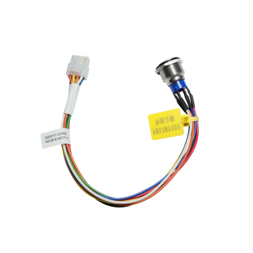 waterproof Metal LED key switch terminal wire