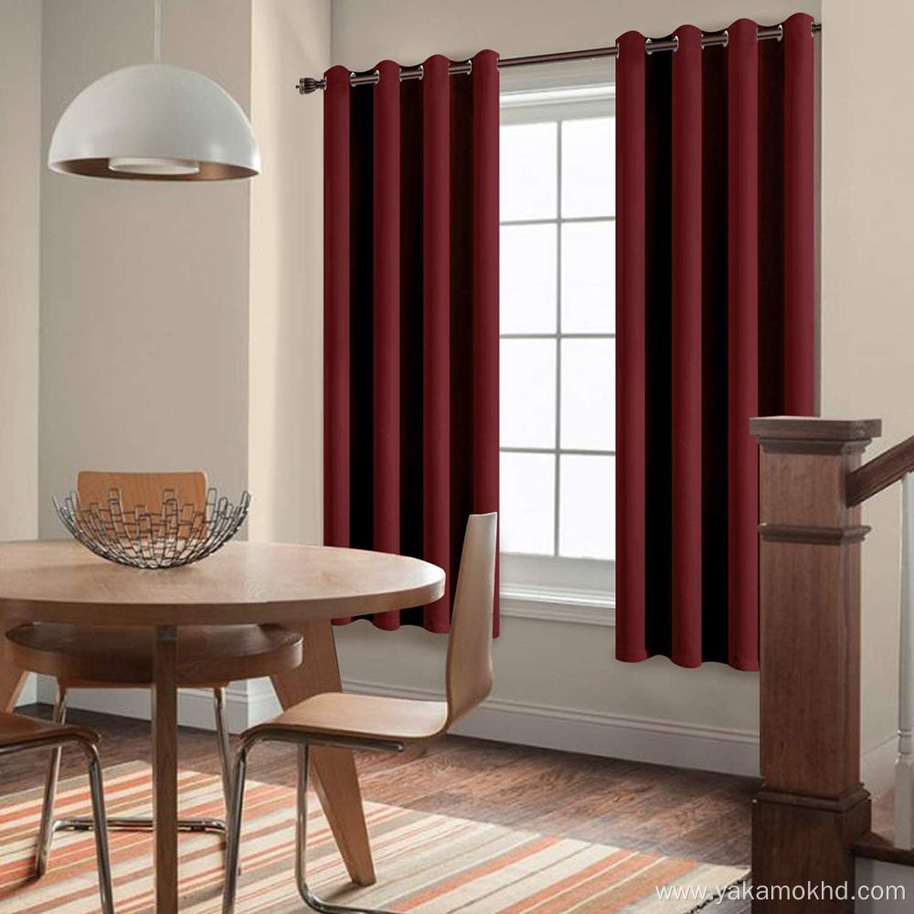 Burgundy Red Blackout Curtains 72 Inch Long