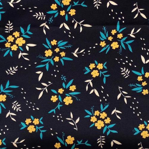 Flower Print 4 Way Stretch 97%Polyester 3%Elastane Fabric