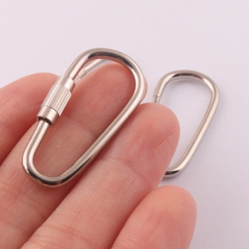 Metal DIY Pear Shape Keychain with Quick Link and Screw Hook