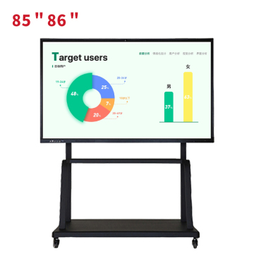 Papan tulis LCD 4K interaktif 65 inci untuk papan sekolah